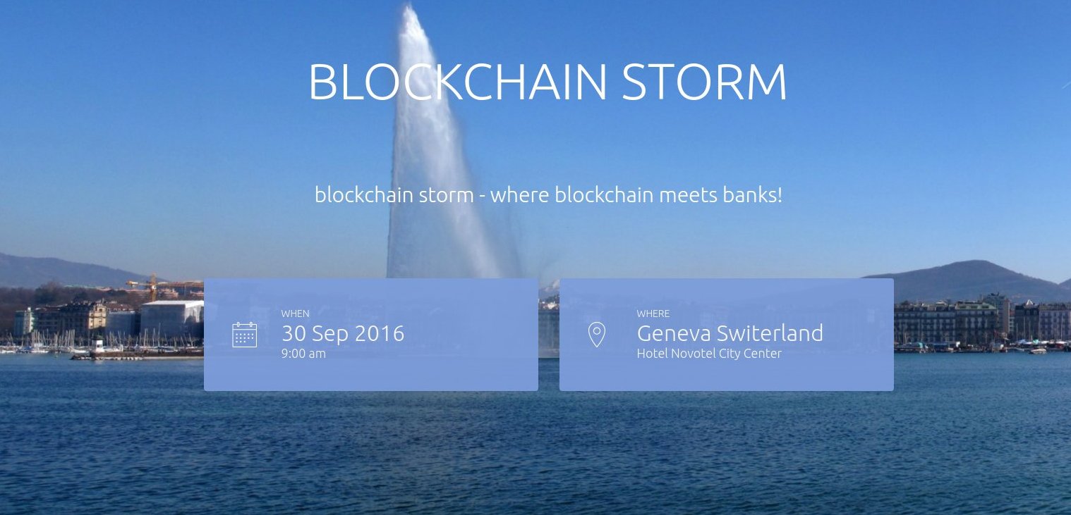blockchain storm - where blockchain meets banks!