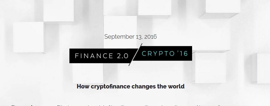 Finance 2.0 Crypto '16