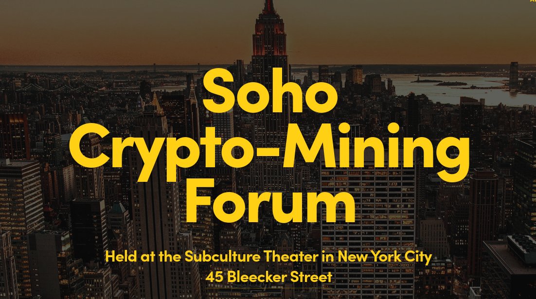 Soho Crypto Mining forum