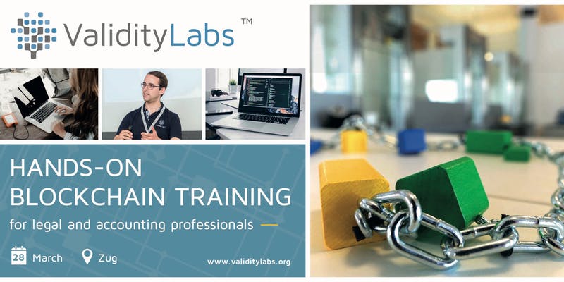 Hands-on blockchain training for legal and accounting professionals by Validity Labs AG
