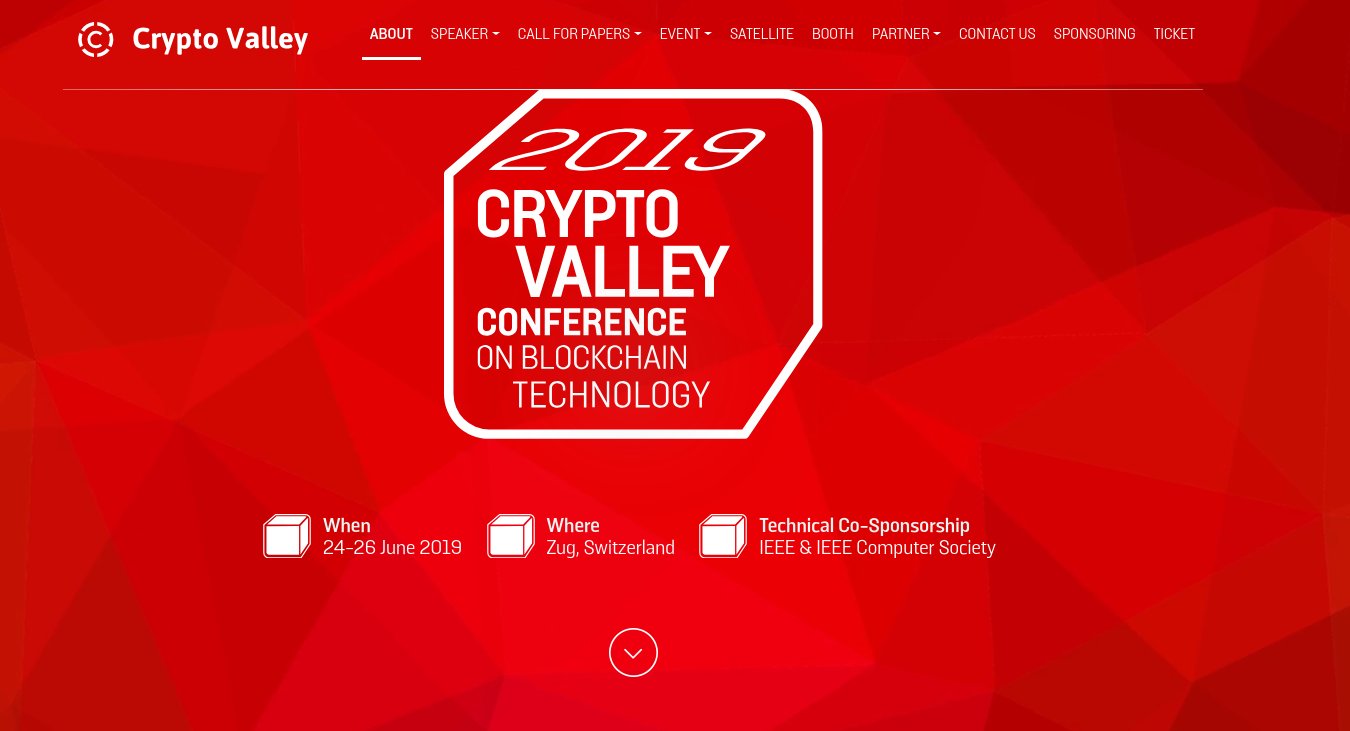 Crytpo Valley Conference on Blockchain Technology, 26. - 26. Juni, Zug