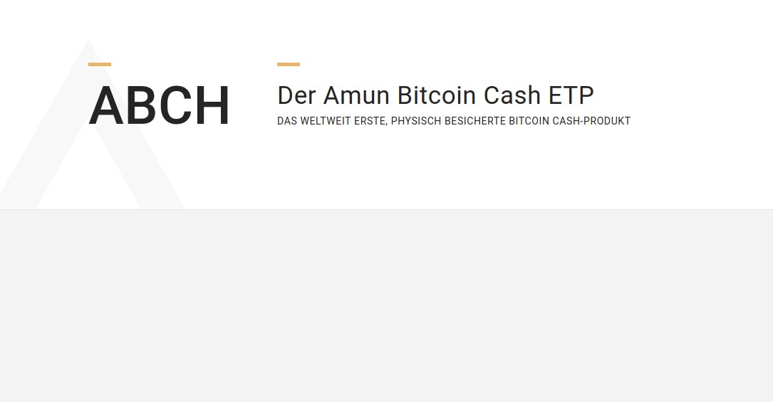 Amun Bitcoin Cash ETP
