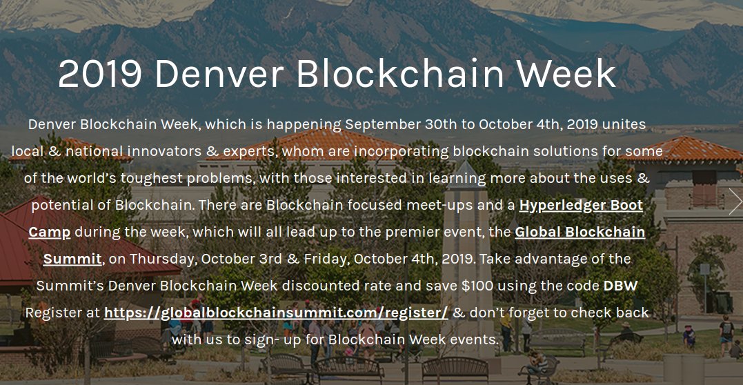 2019 Denver Blockchain Week