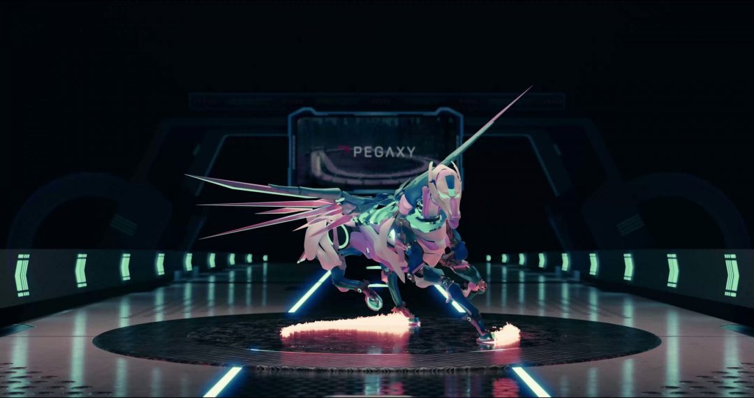 Pegaxy (Pegasus Galaxy) is a racing game with futuristic mythological styling. Pega (the horses) are descendants of the mighty Pegasus
