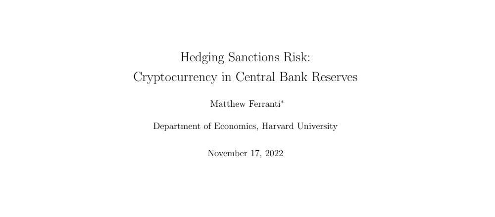 Renommierte Harvard Universität: Zentralbanken sollen Bitcoin kaufen!