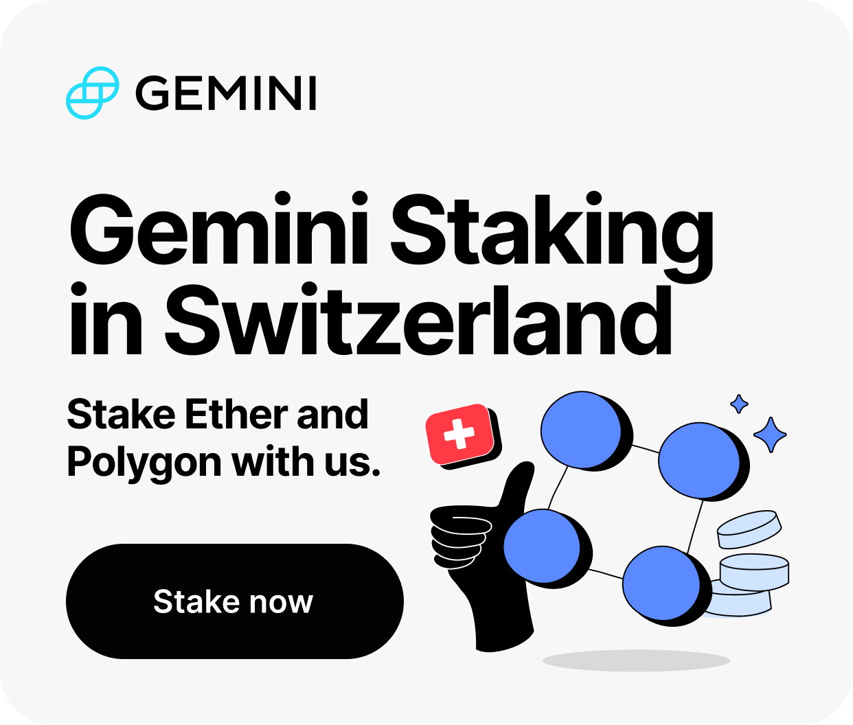 Gemini Staking is now available in Switzerland! 🇨🇭