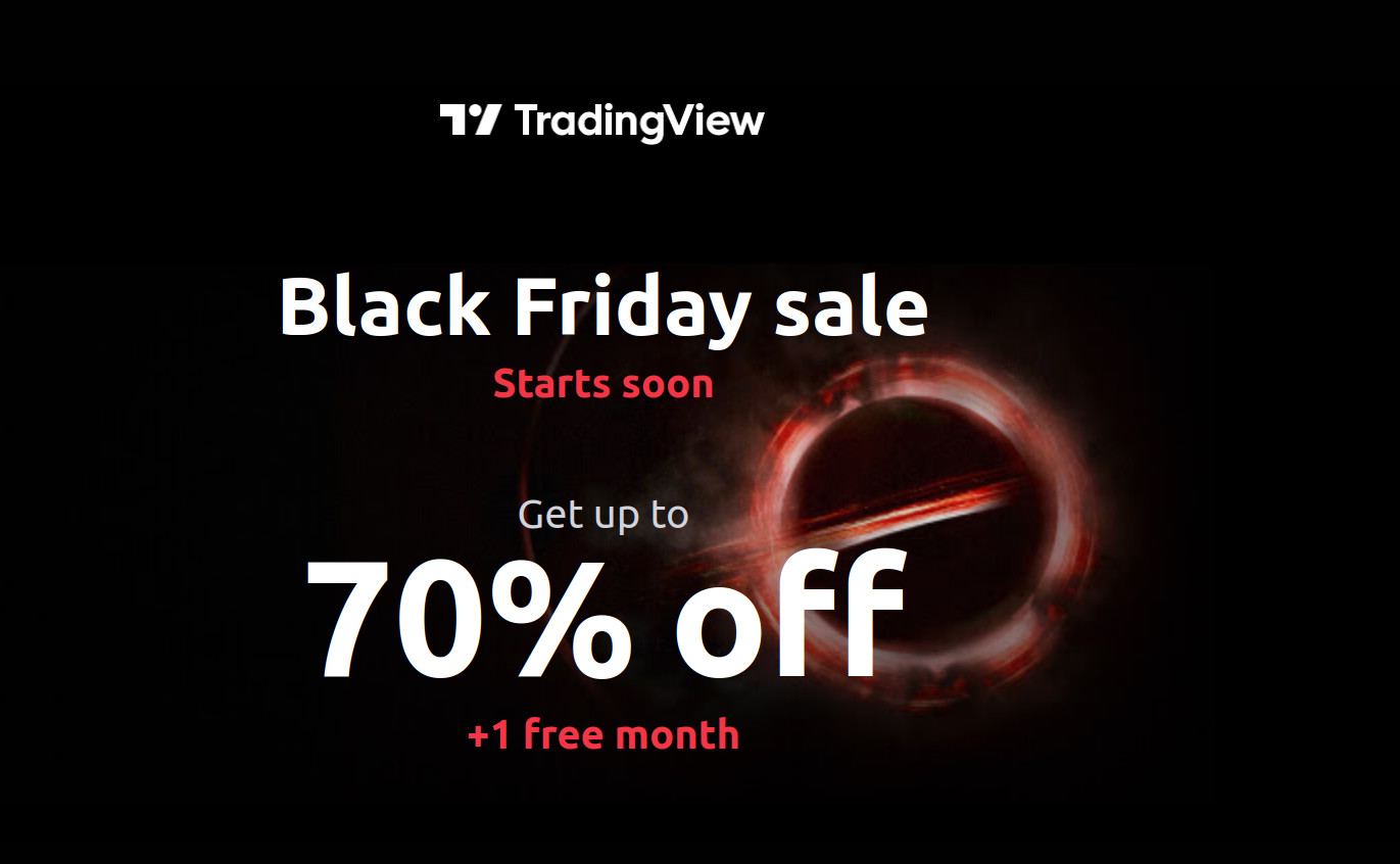 Black Friday 2023: Trading View mit -70 Prozent Rabatt.