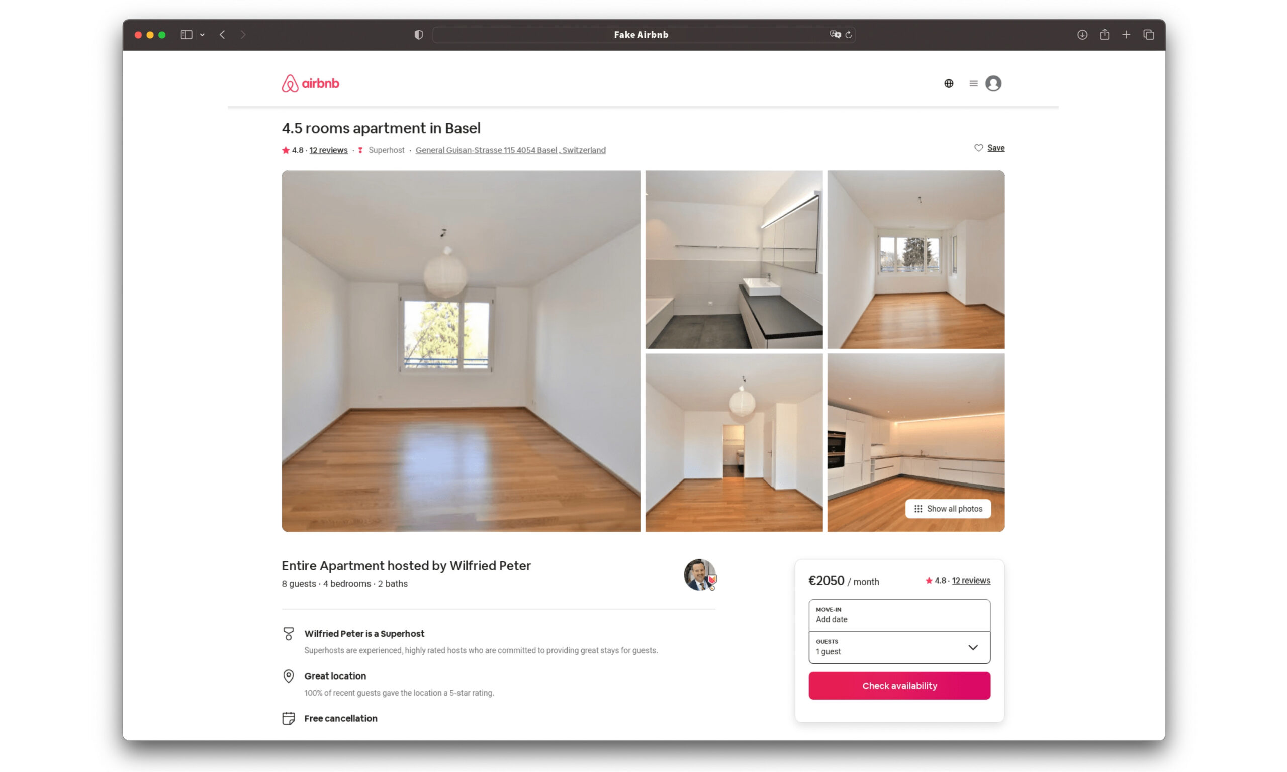 Vorsicht vor geforderten Mietkautionen über gefälschte Airbnb-Plattformen